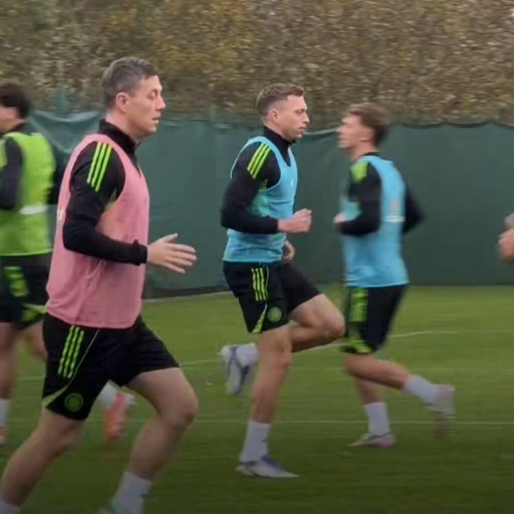 Alistiar johnston training at celtic fc training centre, lennoxtown