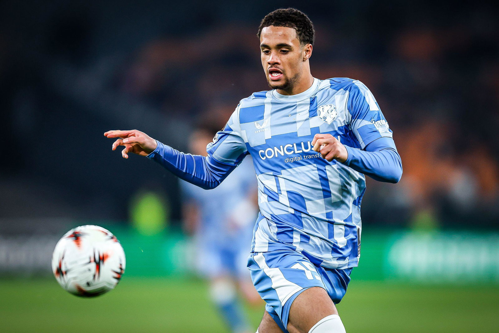 Adrian BLAKE of FC Utrecht during the UEFA Europa League, League phase, MD5, football match between Real Betis and FC Utrecht on 27 November 2025 at Estadio La Cartuja in Seville, Spain