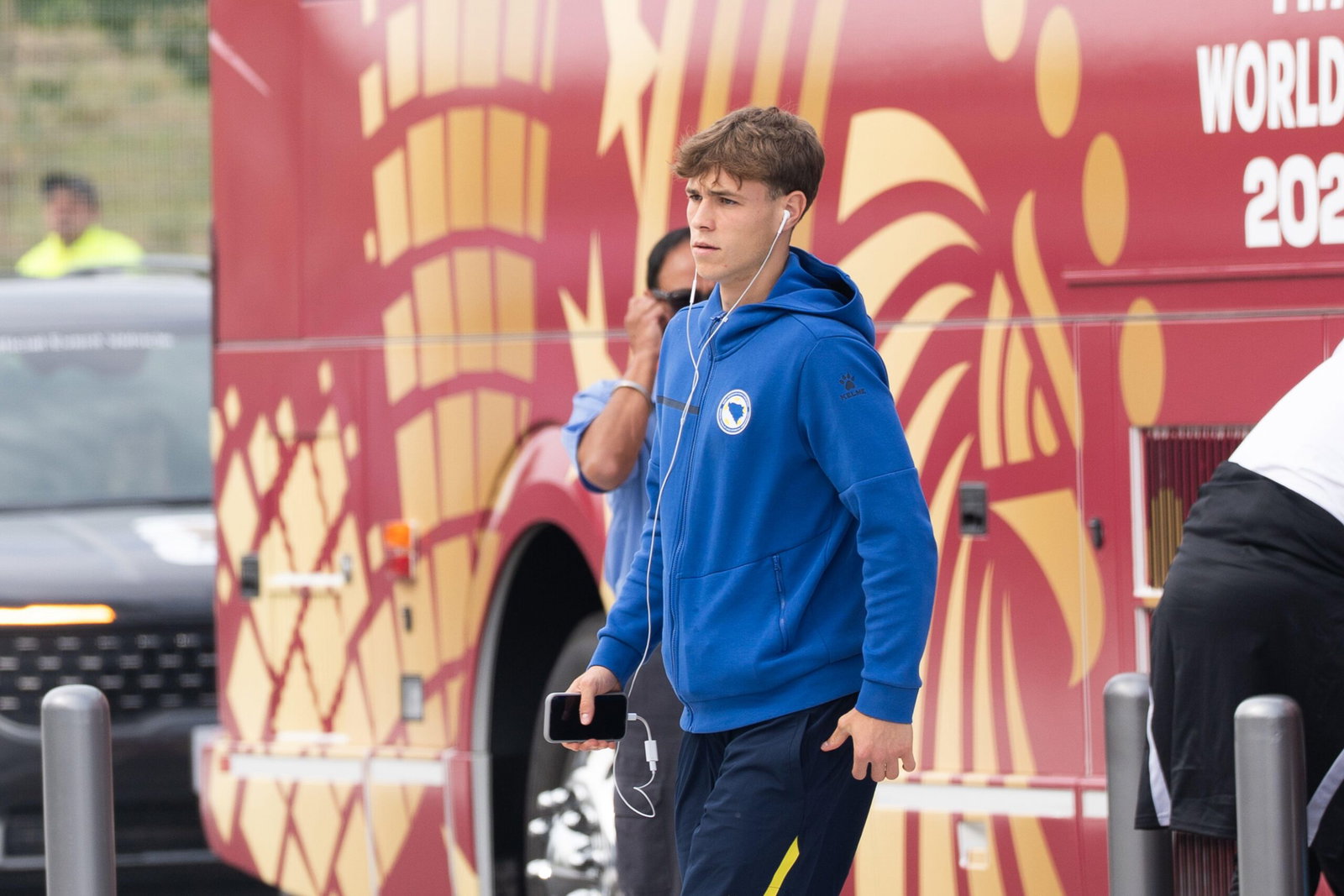 Toronto, Canada. 09th June, 2026. Ermin MAHMIC #26 of Bosnia and Herzegovina national football team arriving the training day ahead the 2026 FIFA World Cup Group B match against Canada at Centennial Park. on June 9, 2026 in Toronto, Canada. (Photo by Leon
