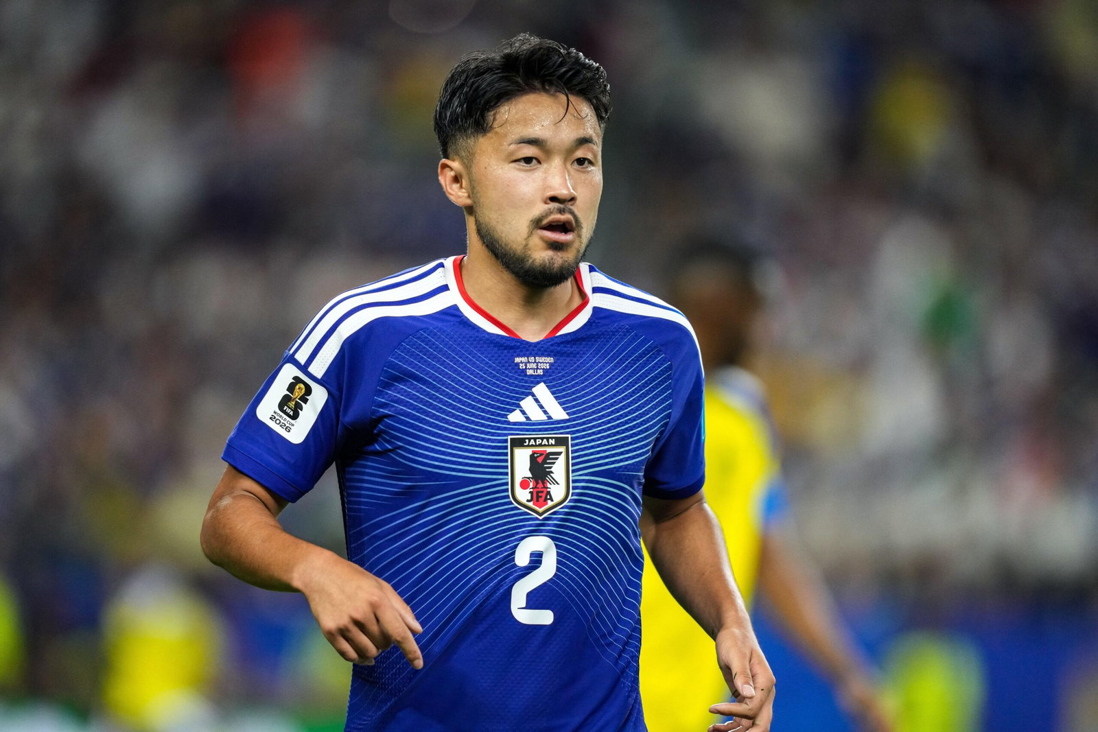 Japan?s Yukinari Sugawara during the FIFA World Cup 2026 Group F match between Japan and Sweden at Dallas Stadium on June 25, 2026 in Dallas, United States.  (Photo by Torbjorn Tande/DeFodi Images)