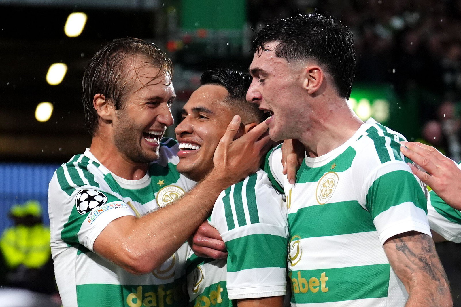 Colby Donovan Duran and nygren, Celtic players vs LASK
