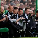 Celtic manager Martin O'Neill (left) during the William Hill Premiership match at Celtic Park, Glasgow. Picture date: Saturday August 29, 2026.