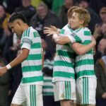 Celtic Winger Yang in Contention for Well-Deserved Honour Celtic's Yang Hyun-Jun (right) celebrates with his team mates scores his sides third goal during the William Hill Premiership match at Celtic Park, Glasgow. Picture date: Wednesday September 2, 2026.